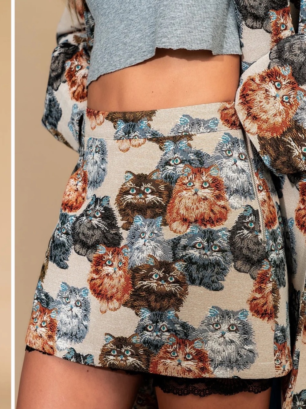 Dressed in LALA Twinkle Toes Jacquard Skort in Precious Persians - Picture 7 of 8